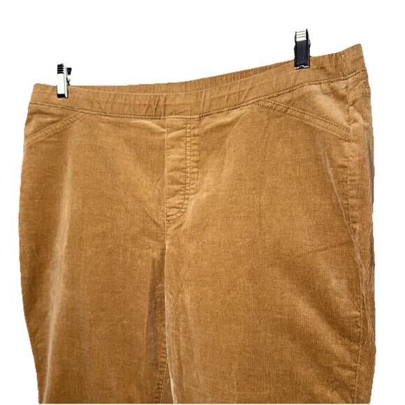 NEW J. Jill Pants Petite Large Dark Camel Corduroy Stretch Slim Light Academia - Picture 2 of 8